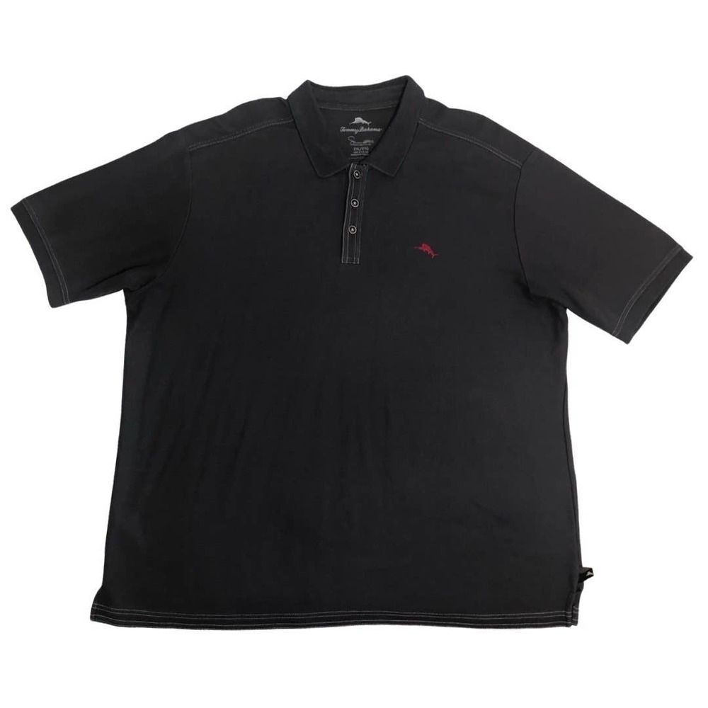 Tommy Bahama Collared Polo Gray 2XL Supima Cotton Short Sleeve XXL FLAWED